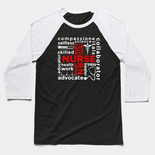 Nurse Subway Art Baseball T-Shirt